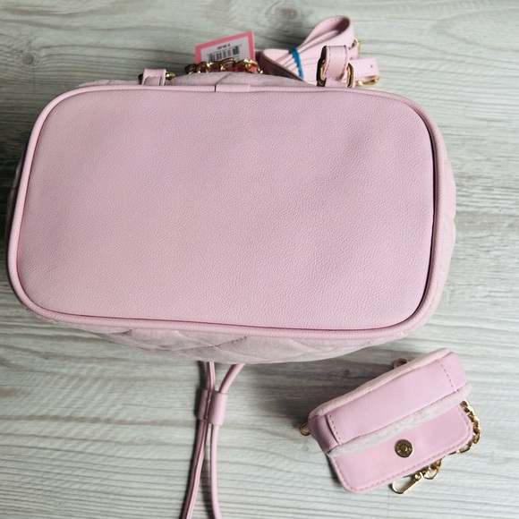 🎀 Luxe Quilted Velet Plush Backpack With Matching Mini Juicy Couture NWT